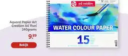 Bruna Aquarel Papier Art Creation A4 15vel 240grams aanbieding