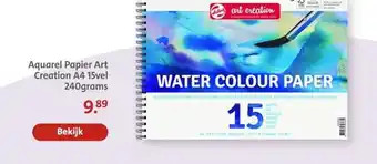 Bruna Aquarel Papier Art Creation A4 15vel 240grams aanbieding