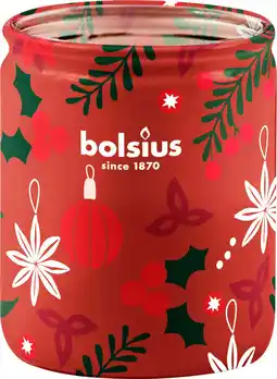 Intratuin Bolsius geurkaars True Glow Merry Moments wit 23 uur D 8,2 H 6,8 cm aanbieding