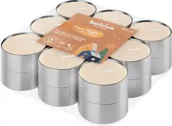 Intratuin Bolsius geurtheelicht True Glow Silent Night beige 4 uur 18 stuks D 4 H 1,5 cm aanbieding