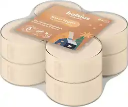 Intratuin Bolsius geurtheelicht True Glow Silent Night beige 8 uur D 5,5 H 2 cm 8 stuks aanbieding