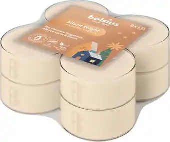 Intratuin Bolsius geurtheelicht True Glow Silent Night beige 8 uur D 5,5 H 2 cm 8 stuks aanbieding
