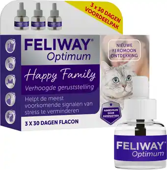 Intratuin Feliway kalmerende diffuser Optimum navulling 48 ml 3 stuks aanbieding