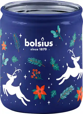 Intratuin Bolsius geurkaars True Glow Xmas vanilla wit 23 uur D 8,2 H 6,8 cm aanbieding