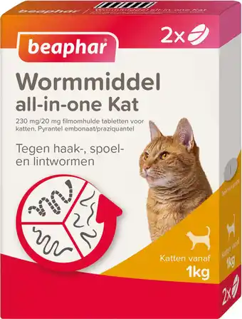 Intratuin Beaphar ontwormingsmiddel All-in-One tabletten kat klein 2 stuks aanbieding