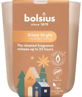 Intratuin Bolsius geurkaars True Glow Silent Night beige 25 uur D 8,1 H 7,4 cm aanbieding