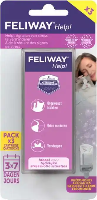 Intratuin Feliway Help! Anti stress cartridges 3 stuks aanbieding