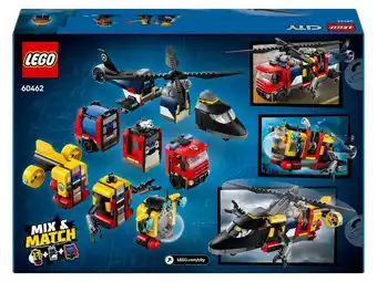 Lidl LEGO City Helikopter, brandweerauto en onderzeeër remix 60462 aanbieding