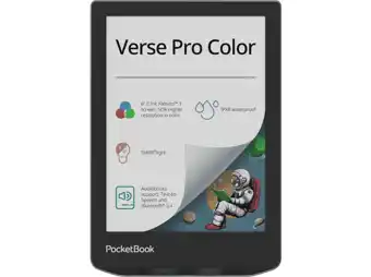 MediaMarkt Pocketbook Verse Pro Color 6'' 16 Gb Spatwaterbestendig Stormachtige Zee Grijs aanbieding