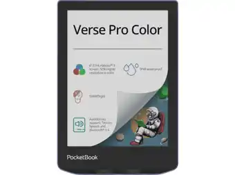 MediaMarkt Pocketbook Verse Pro Color 6'' 16 Gb Spatwaterbestendig Lavendel Droom Paars aanbieding
