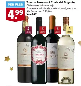 Hoogvliet Tunupa Reserva of Conte del Brigante aanbieding