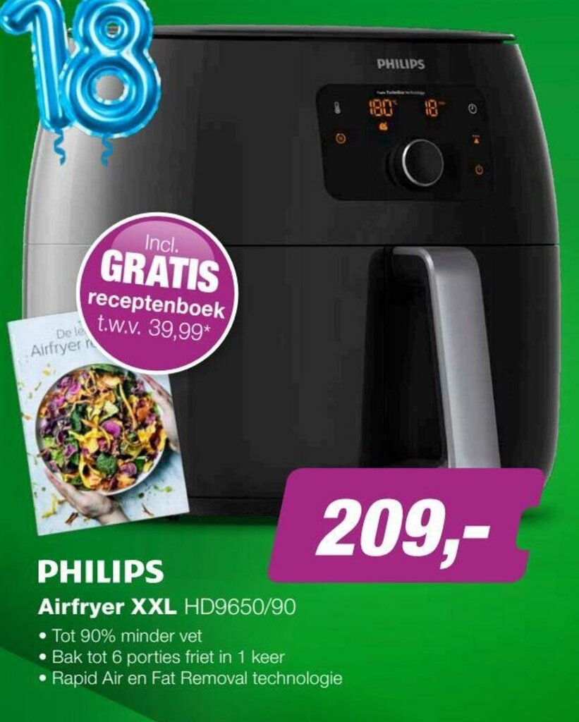 Philips Airfryer XXL HD9650/90 aanbieding bij EP