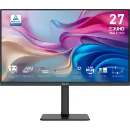 MediaMarkt MSI Modern Md272uphg - 27 Inch 3840 X 2160 (ultra Hd 4k) Ips-paneel In Hoogte Verstelbaar aanbieding