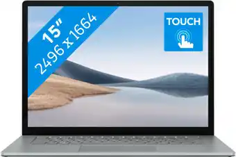 Coolblue Microsoft Surface Laptop 4 15" R7se - 8GB - 256GB Platinum aanbieding