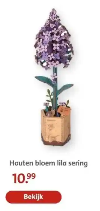Bruna Houten bloem lila sering aanbieding