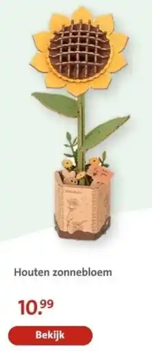 Bruna Houten zonnebloem aanbieding