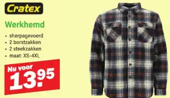 Van Cranenbroek Cratex Werkhemd aanbieding