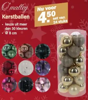 Van Cranenbroek O'malley Kerstballen aanbieding