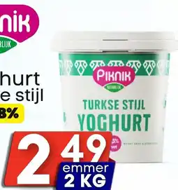 Özbaktat Supermarkt Piknik yoghurt turkse stijl aanbieding