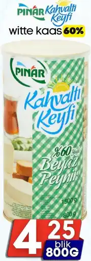 Özbaktat Supermarkt Pinar kahvalti keyfi witte kaas 60% aanbieding