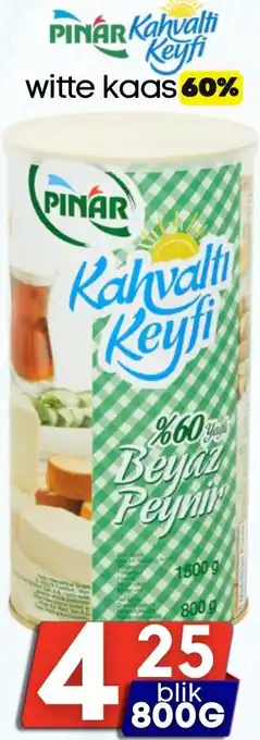 Özbaktat Supermarkt Pinar kahvalti keyfi witte kaas 60% aanbieding