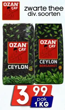 Özbaktat Supermarkt Ozan çay Zwarte thee aanbieding
