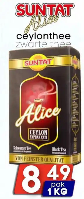 Özbaktat Supermarkt Suntat Alice ceylonthee Zwarte thee aanbieding