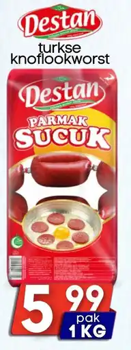 Özbaktat Supermarkt Destan turkse knoflookworst aanbieding