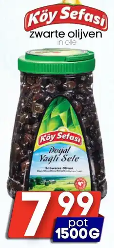 Özbaktat Supermarkt Köy Sefasi zwarte olijven aanbieding