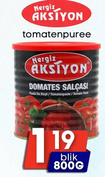 Özbaktat Supermarkt Nergiz aksiyon tomatenpuree aanbieding