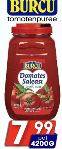 Özbaktat Supermarkt Burcu tomatenpuree aanbieding