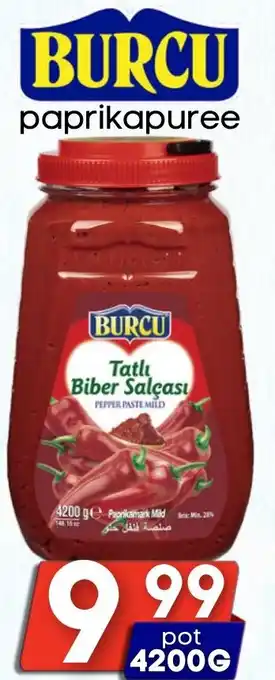 Özbaktat Supermarkt Burcu paprikapuree aanbieding