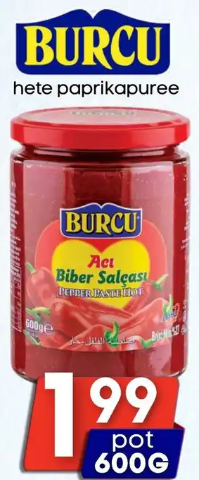 Özbaktat Supermarkt Burcu hete paprikapuree aanbieding