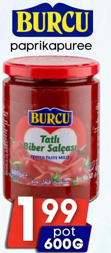 Özbaktat Supermarkt Burcu paprikapuree aanbieding