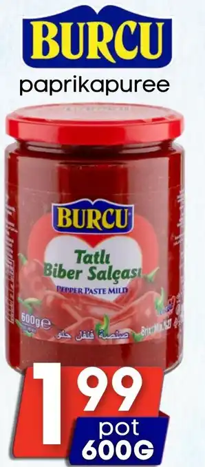 Özbaktat Supermarkt Burcu paprikapuree aanbieding