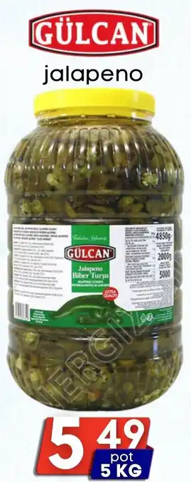 Özbaktat Supermarkt Gülcan jalapeno aanbieding