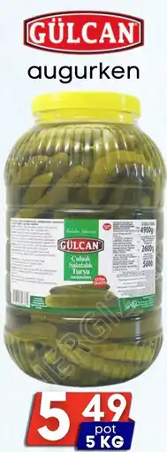 Özbaktat Supermarkt Gülcan augurken aanbieding