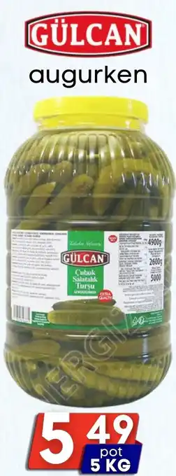 Özbaktat Supermarkt Gülcan augurken aanbieding
