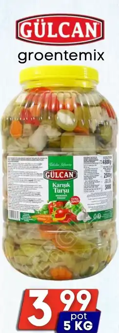 Özbaktat Supermarkt Gülcan groentemix aanbieding