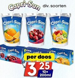 Özbaktat Supermarkt Capri-Sun aanbieding