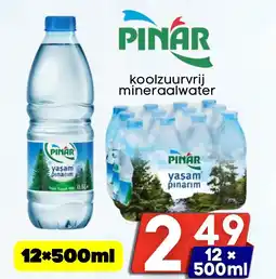 Özbaktat Supermarkt Pinar koolzuurvrij mineraalwater aanbieding