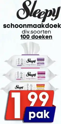 Özbaktat Supermarkt Sleepy schoonmaakdoeken aanbieding