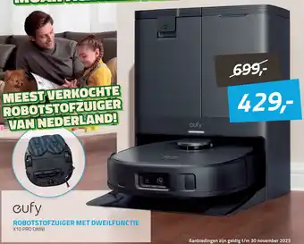 Obbink Eufy robotstofzuiger met dweilfunctie X10 PRO OMNI aanbieding
