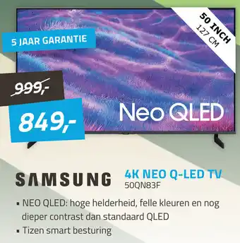 Obbink Samsung 4K NEO Q-LED TV 50QN83F aanbieding