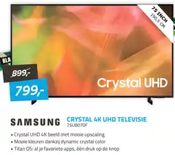 Obbink SAMSUNG CRYSTAL 4K UHD TELEVISIE 75U8070F aanbieding