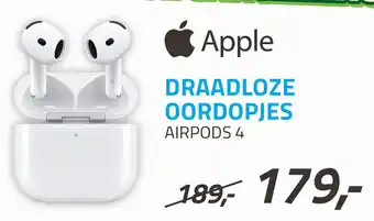 Obbink Apple Draadloze oordopjes airpods 4 aanbieding