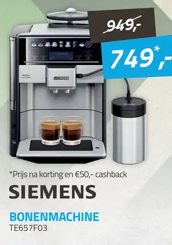 Obbink SIEMENS Bonenmachine TE657F03 aanbieding