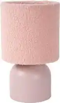 Praxis Lucide tafellamp Woolly roze ⌀16cm E14 aanbieding