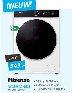 Obbink Hisense Wasmachine WF5i1045BWQ aanbieding
