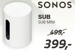 Obbink SONOS Sub aanbieding